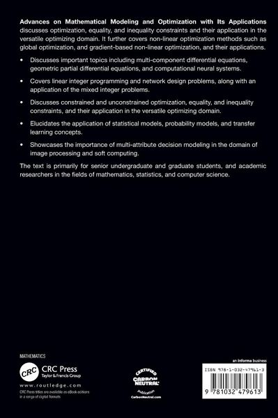Produktbild: Advances on Mathematical Modeling and Optimization with Its Applications
