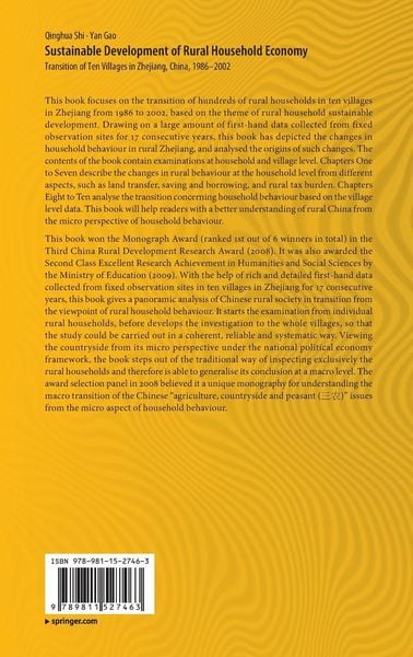 Produktbild: Sustainable Development of Rural Household Economy