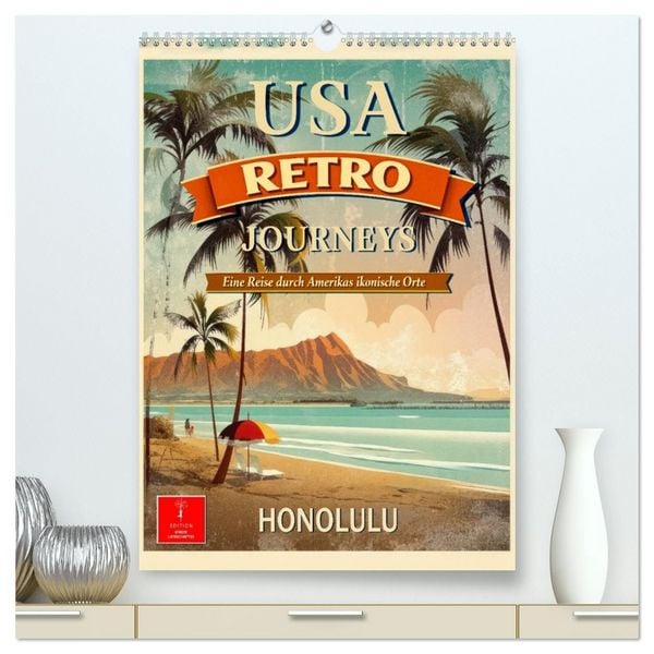 Produktbild: USA - Retro Journeys (hochwertiger Premium Wandkalender 2027 DIN A2 hoch), Kunstdruck in Hochglanz