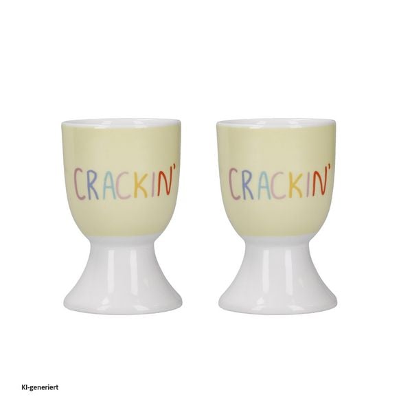 Produktbild: neuetischkultur Eierbecher Porzellan 2er-Set CRACKIN' Eierbecher Porzellan 2er-Set CRACKIN'