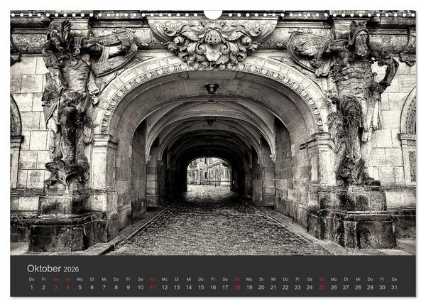 Produktbild: Dresden Schwarz Weiss 2026 (Wandkalender 2026 DIN A3 quer), CALVENDO Monatskalender
