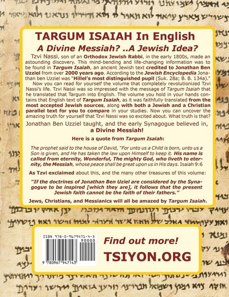 Produktbild: Tsiyon Edition Targum Isaiah In English with Parallel Jewish and Christian Texts