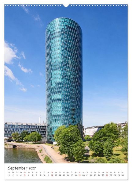 Produktbild: Frankfurter Hochh&auml;user (hochwertiger Premium Wandkalender 2027 DIN A2 hoch), Kunstdruck in Hochglanz