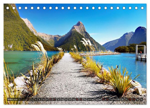 Produktbild: Neuseeland, S&uuml;dpazifische Inseln (Tischkalender 2026 DIN A5 quer), CALVENDO Monatskalender