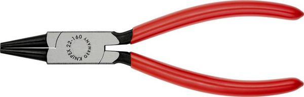 Produktbild: Knipex 22 01 160 Elektronik- u. Feinmechanik Rundzange Gerade Chrom-Vanadium Elektrostahl 160 mm