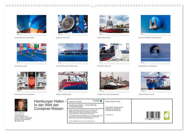 Produktbild: Hamburger Hafen - In der Welt der Container-Riesen (hochwertiger Premium Wandkalender 2026 DIN A2 quer), Kunstdruck in Hochglanz