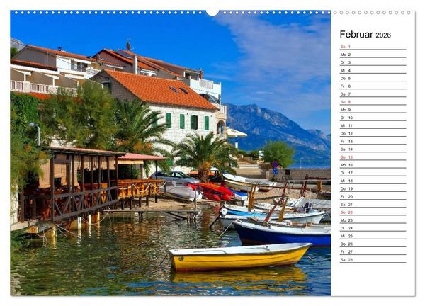 Produktbild: Makarska Riviera - Malerische Urlaubsorte in Dalmatien (hochwertiger Premium Wandkalender 2026 DIN A2 quer), Kunstdruck in Hochglanz
