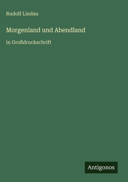 Produktbild: Morgenland und Abendland