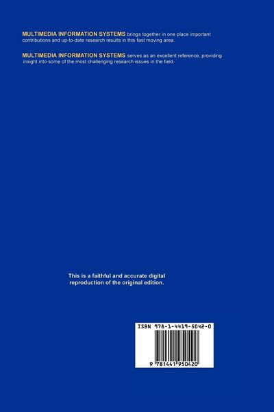 Produktbild: Multimedia Information Systems