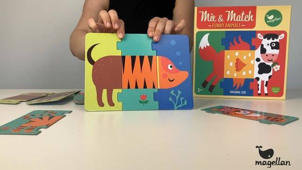 Mix & Match Funny Animals Puzzle - Maxi Puzzle Für Kinder Ab 3 Jahren Mit Tier-Motiven