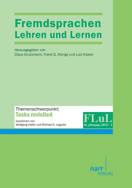 Produktbild: Fremdsprachen Lehren und Lernen 2013 Heft 2