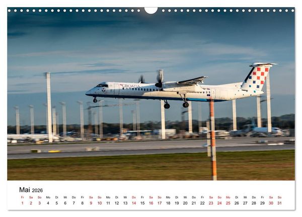 Produktbild: Planespotting am Flughafen M&uuml;nchen (Wandkalender 2026 DIN A3 quer), CALVENDO Monatskalender