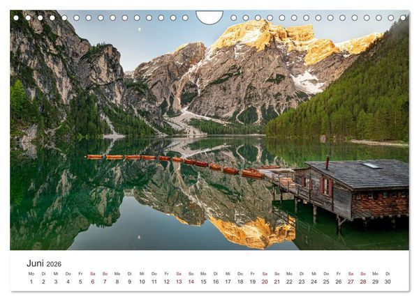 Produktbild: Magie der Bergseen &ndash; Spiegelungen im Licht der Berge (Wandkalender 2026 DIN A4 quer), CALVENDO Monatskalender
