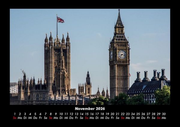 Produktbild: London 2026 Fotokalender DIN A3