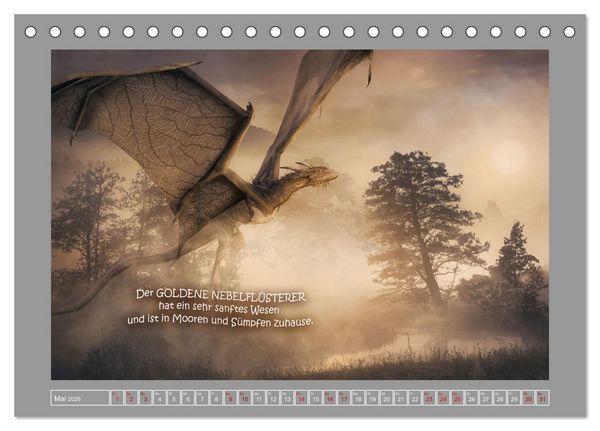 Produktbild: Wo die wilden Drachen wohnen (Tischkalender 2026 DIN A5 quer), CALVENDO Monatskalender