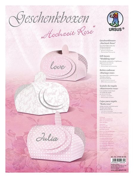 URSUS Geschenkboxen 'Hochzeit Rose'