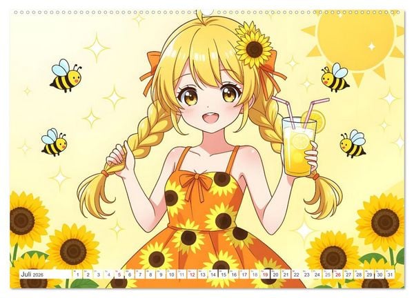 Produktbild: Kawaii Traumwelten (Wandkalender 2026 DIN A2 quer), CALVENDO Monatskalender
