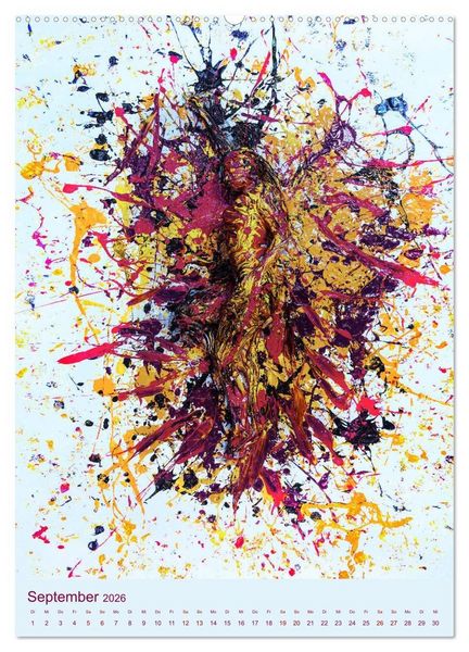 Produktbild: Farbakte - Action Paintings (hochwertiger Premium Wandkalender 2026 DIN A2 hoch), Kunstdruck in Hochglanz