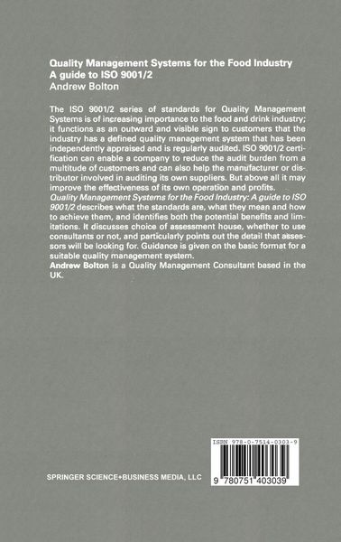 Produktbild: Quality Mgmt Sys for Food Indus GD
