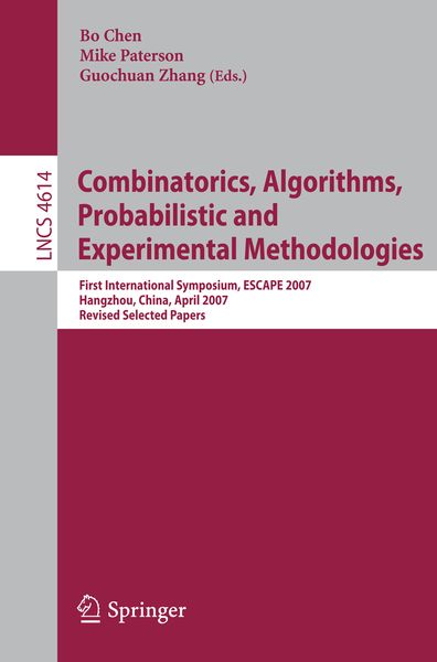 Produktbild: Combinatorics, Algorithms, Probabilistic and Experimental Methodologies