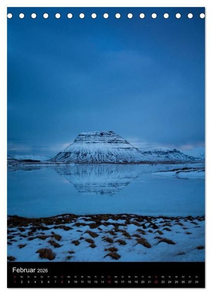 Produktbild: Island - Wundervolle Landschaften (Tischkalender 2026 DIN A5 hoch), CALVENDO Monatskalender