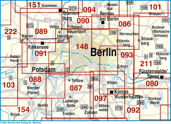 Produktbild: Berlin und Umgebung 1 : 35 000. Gro&szlig;e Radwander- und Wanderkar