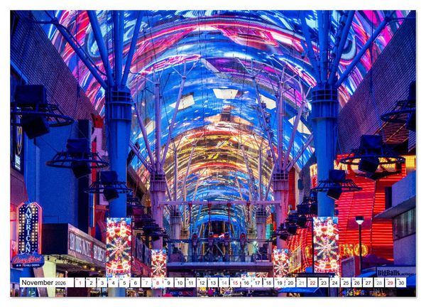 Produktbild: Las Vegas Nightlife - Neonlichter, Casinos und unvergessliche N&auml;chte (Wandkalender 2026 DIN A4 quer), CALVENDO Monatskalender