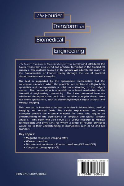 Produktbild: The Fourier Transform in Biomedical Engineering