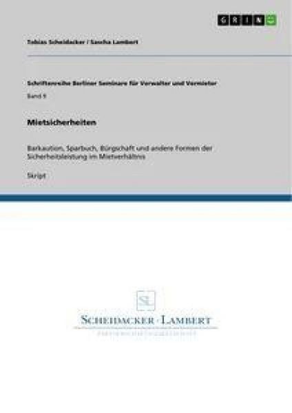 Produktbild: Mietsicherheiten