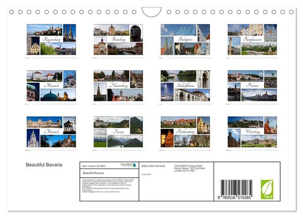Produktbild: Beautiful Bavaria (Wall Calendar 2026 DIN A4 landscape), CALVENDO 12 Month Wall Calendar