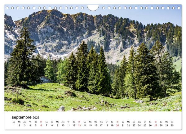 Produktbild: Randonn&eacute;es en Suisse alpages valaisans (Calendrier mural 2026 DIN A4 vertical), CALVENDO calendrier mensuel
