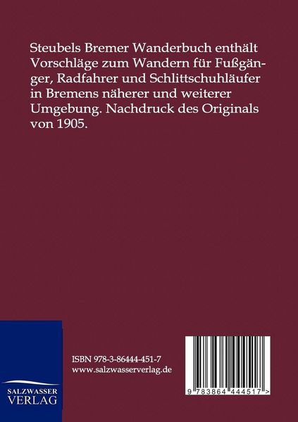 Produktbild: Bremer Wanderbuch