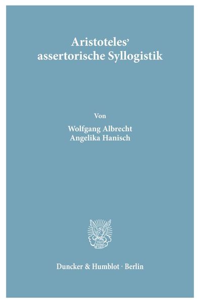 Produktbild: Aristoteles' assertorische Syllogistik.