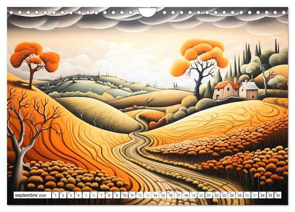 Produktbild: Paysages color&eacute;s (Calendrier mural 2026 DIN A4 vertical), CALVENDO calendrier mensuel