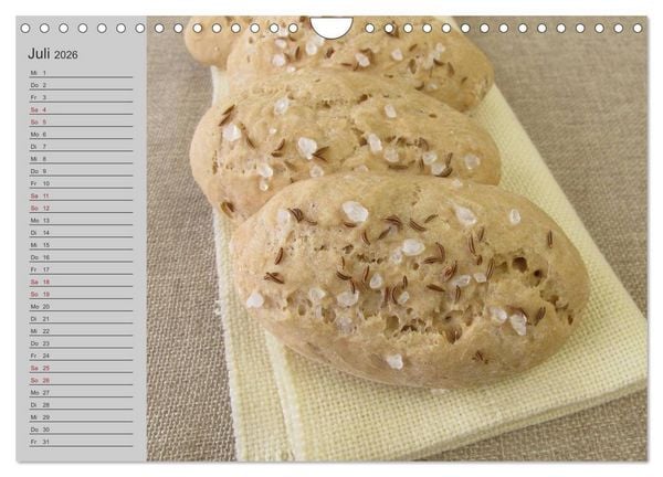 Produktbild: Frisch gebackene Brote und Br&ouml;tchen (Wandkalender 2026 DIN A4 quer), CALVENDO Monatskalender
