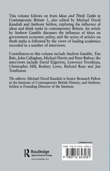 Produktbild: Ideas and Think Tanks in Contemporary Britain