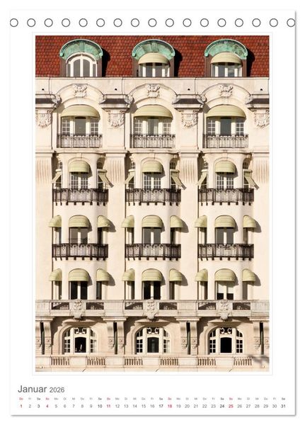 Produktbild: Architektur. eindrucksvolle Fassaden (Tischkalender 2026 DIN A5 hoch), CALVENDO Monatskalender