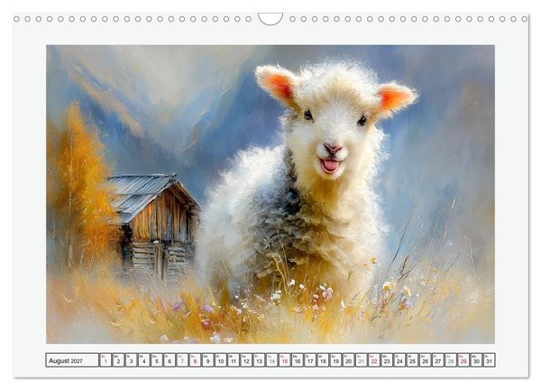 Produktbild: Schafe. Friedliche Tiere in sanften Naturmomenten (Wandkalender 2027 DIN A3 quer), CALVENDO Monatskalender