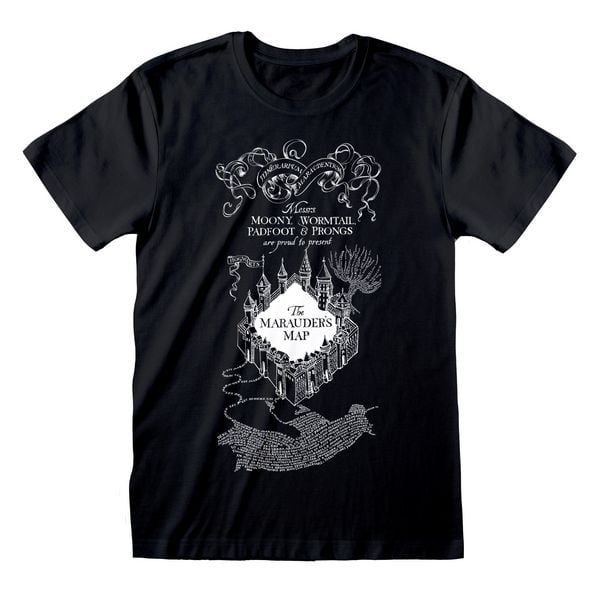 Produktbild: Harry Potter Marauders Map Black T-Shirt XXL