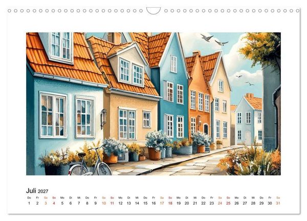 Produktbild: D&auml;nemark - Wind, Meer und stille Orte (Wandkalender 2027 DIN A3 quer), CALVENDO Monatskalender