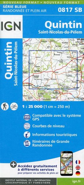 Quintin/ Saint- Nicolas-du-Pelern, Karte von , IGN Frankreich, 978-2-7585-3519-5