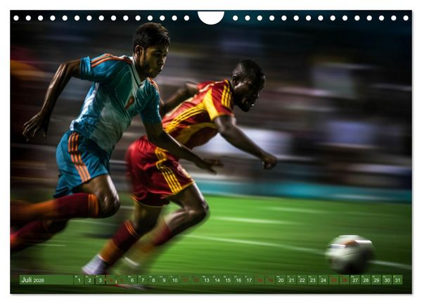 Produktbild: Fu&szlig;ball - Dynamik am Ball (Wandkalender 2026 DIN A4 quer), CALVENDO Monatskalender