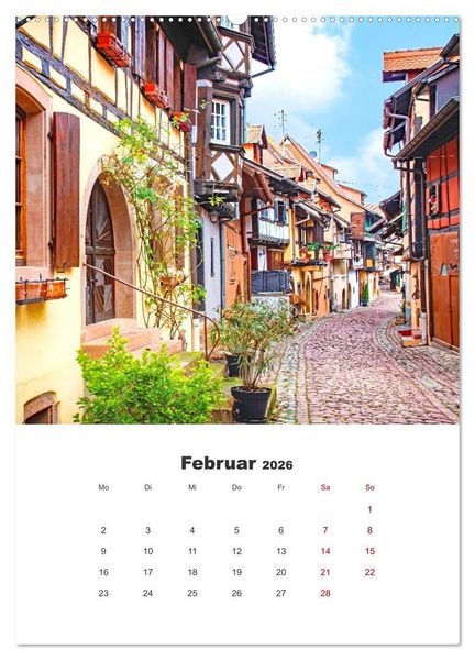 Produktbild: Eguisheim - Postkartenidylle (Wandkalender 2026 DIN A2 hoch), CALVENDO Monatskalender