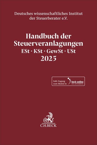 Produktbild: Handbuch der Steuerveranlagungen