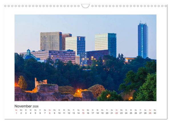 Produktbild: LUXEMBURG Stadt der Kontraste (Wandkalender 2026 DIN A3 quer), CALVENDO Monatskalender