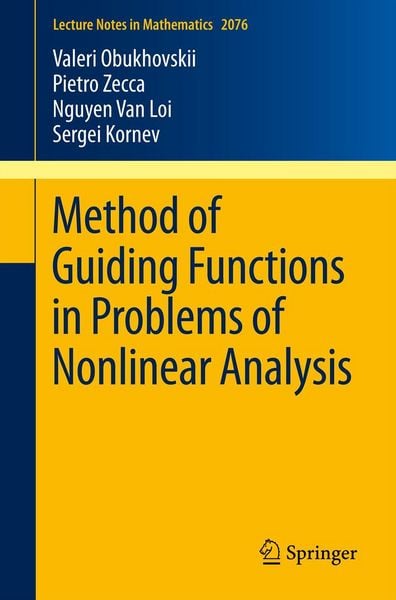 Produktbild: Method of Guiding Functions in Problems of Nonlinear Analysis