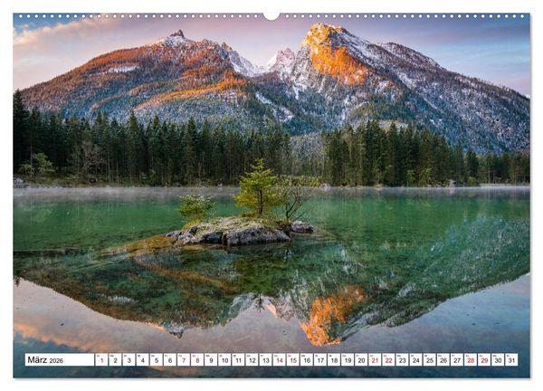 Produktbild: Berchtesgadener Alpen - Landschaften zum Tr&auml;umen (hochwertiger Premium Wandkalender 2026 DIN A2 quer), Kunstdruck in Hochglanz