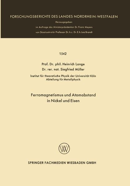 Produktbild: Ferromagnetismus und Atomabstand in Nickel und Eisen