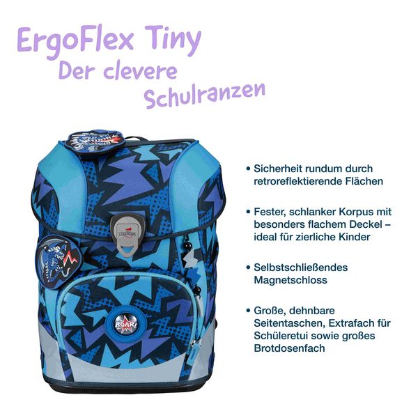 Produktbild: DerDieDas Schulranzen Set ErgoFlex Tiny, Schulranzen Set, 5tlg, Dark Dragon