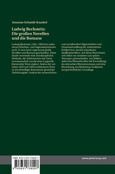 Produktbild: Ludwig Bechstein: Die gro&szlig;en Novellen und die Romane